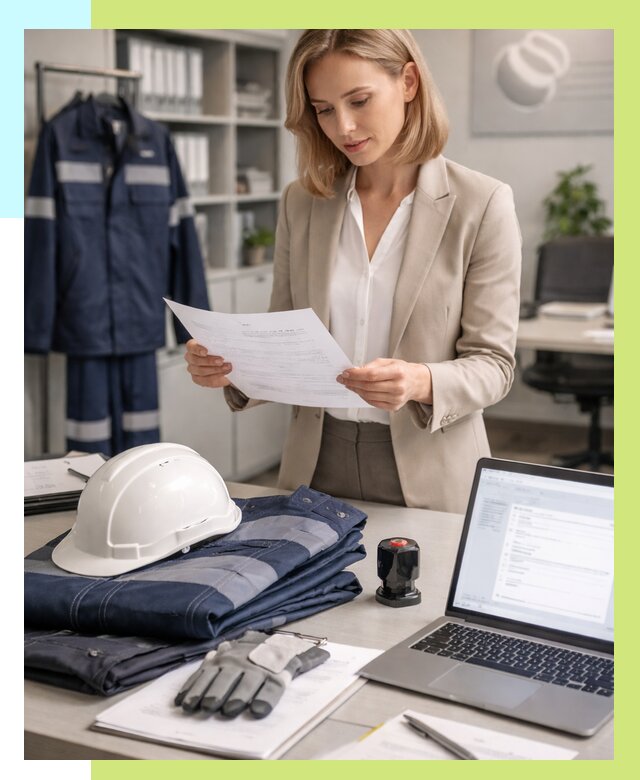 Сертификация спецодежды в Елабуге от 7090 р. | Алешин-Лбг