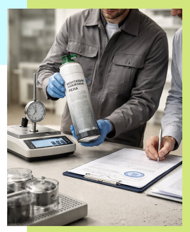 Сертификация монтажной пены в Елабуге от 15192 р. | Алешин-Лбг