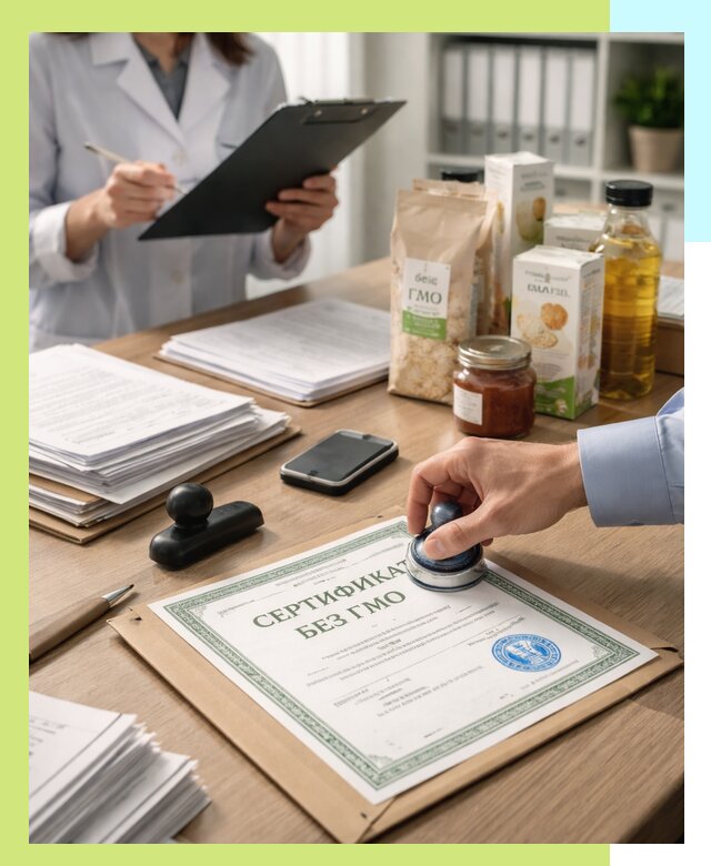Получение сертификата Без ГМО для продукции в Елабуге